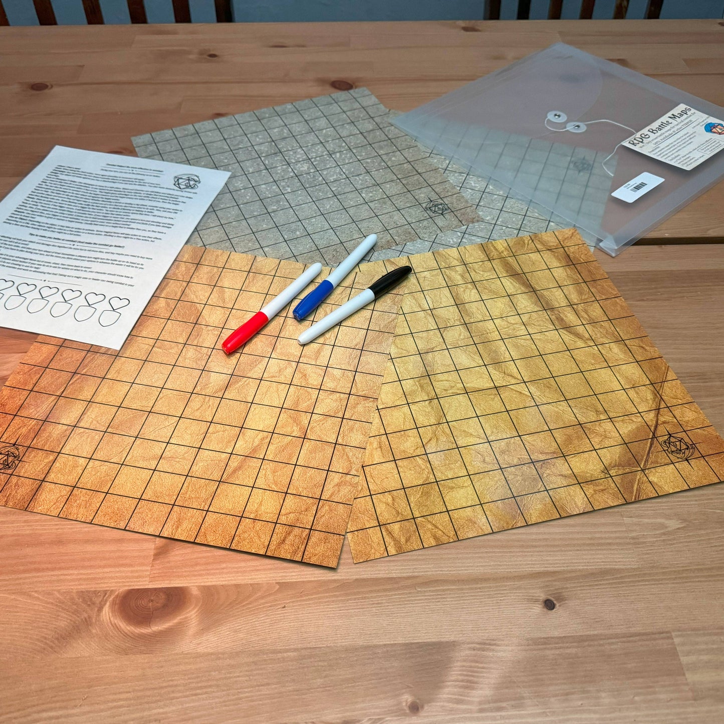 Set of 4 (12"x12") RPG Battle Maps