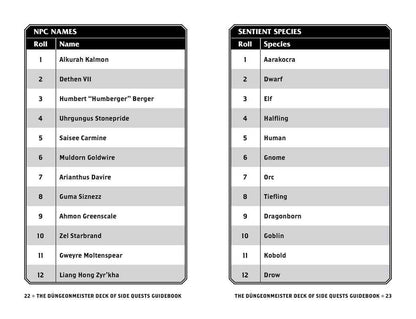 Düngeonmeister Deck of Side Quests by Jef Aldrich