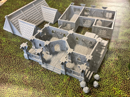3D Printed D&D Tavern Terrain | Modular Fantasy Building for Tabletop RPGs, Miniature Wargaming, Pathfinder, and TTRPG