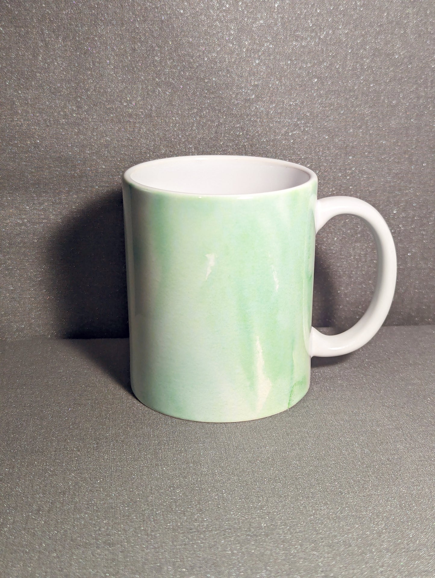 Mug-"Dad Holding Child's Hand" -Green Watercolor