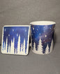 *Cosmetically Imperfect* Starry Night Mug & Coaster-Clearance Set