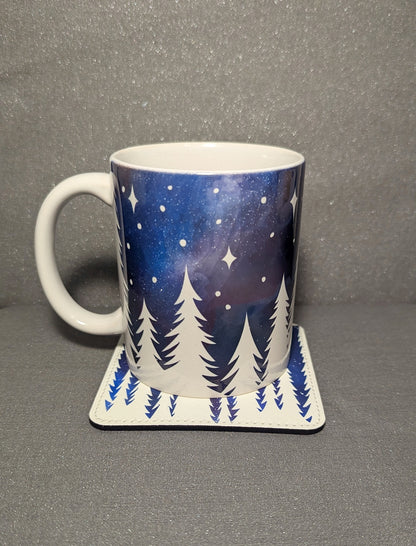 *Cosmetically Imperfect* Starry Night Mug & Coaster-Clearance Set
