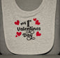 Baby Bib-“My First Valentines Day”-Grey