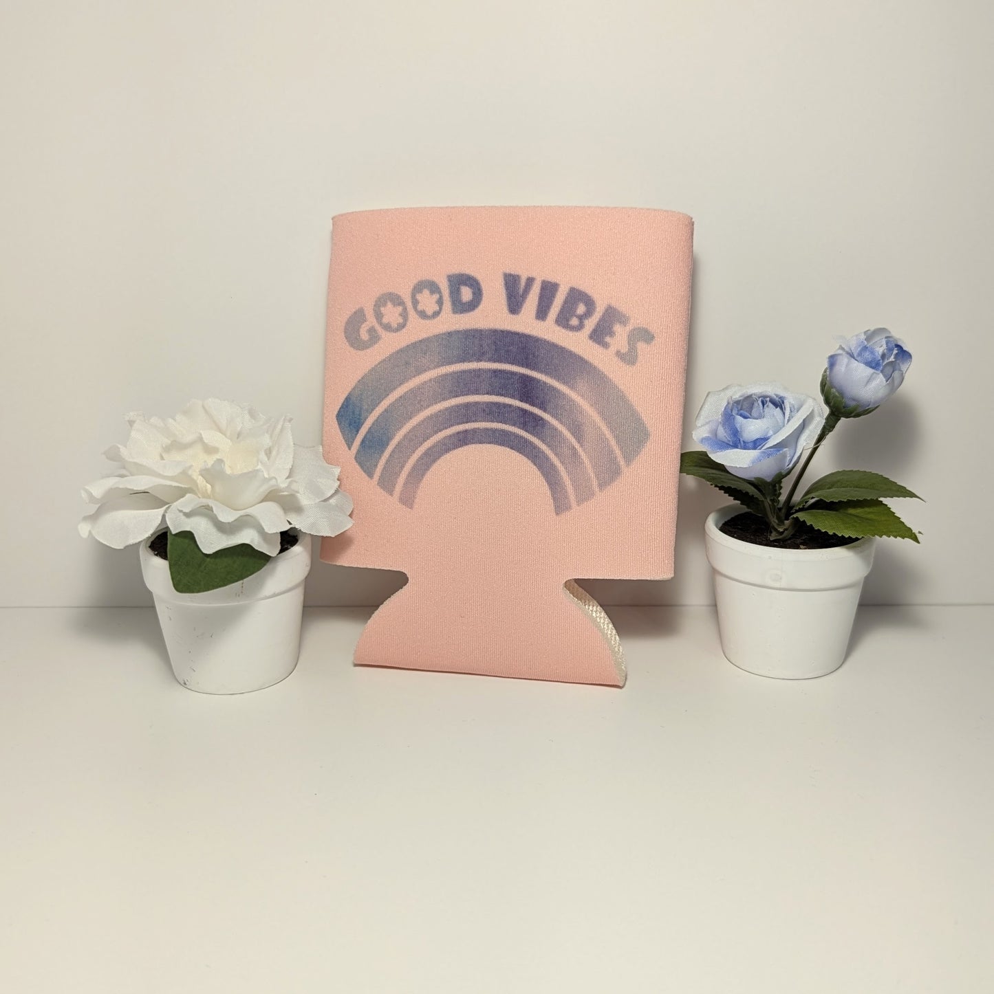 Can Cooler-"Good Vibes"-Pink