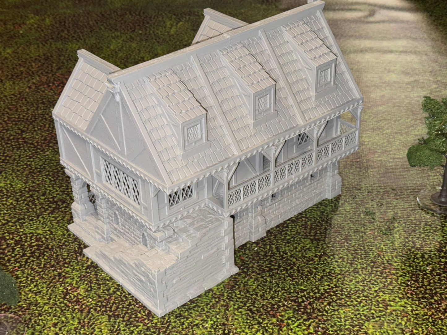 3D Printed D&D Tavern Terrain | Modular Fantasy Building for Tabletop RPGs, Miniature Wargaming, Pathfinder, and TTRPG