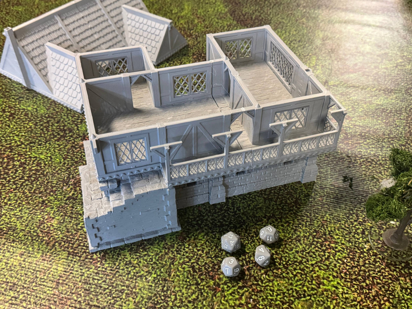3D Printed D&D Tavern Terrain | Modular Fantasy Building for Tabletop RPGs, Miniature Wargaming, Pathfinder, and TTRPG