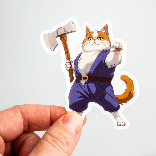 Cat Sticker-Barbarian