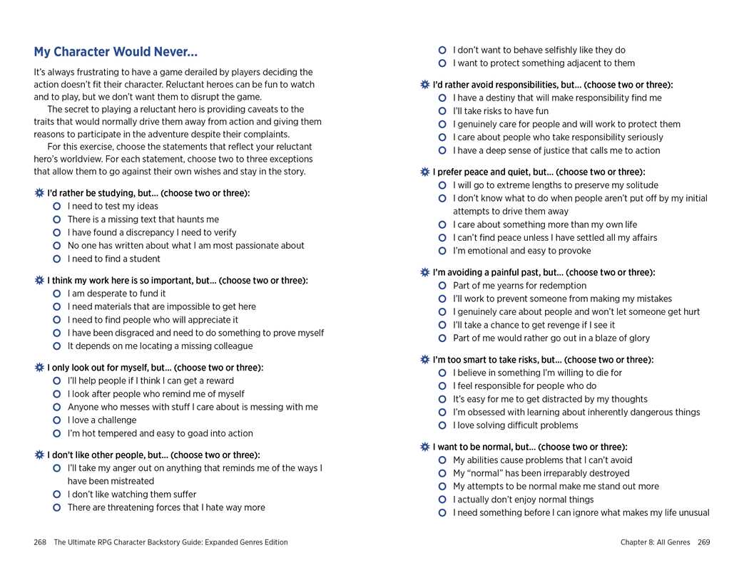 Ultimate RPG Character Backstory Guide: Expanded Genres Edition by James D’Amato